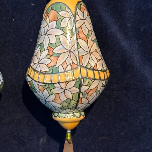 Bradford Exchange Era Of Louis Tiffany Heirloom Porcelain Ornament Collection - Picture 7 of 10